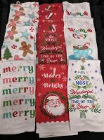 12 New Christmas Hand Towels 14 by 24"