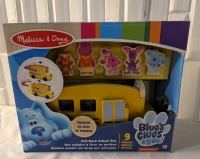 New Melissa and Doug Blues Clues Pull-Back School Bus