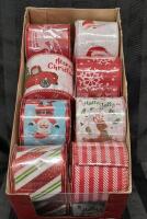 18 New Rolls of Decorative Christmas Ribbon 2.5" x 12ft per Roll
