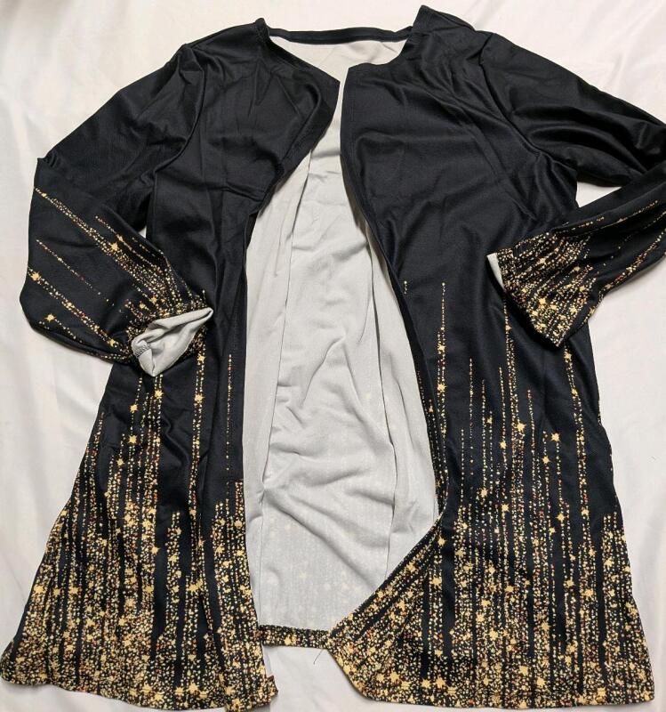 New 3xl Adult Open Front Long Sleeve Shirt.