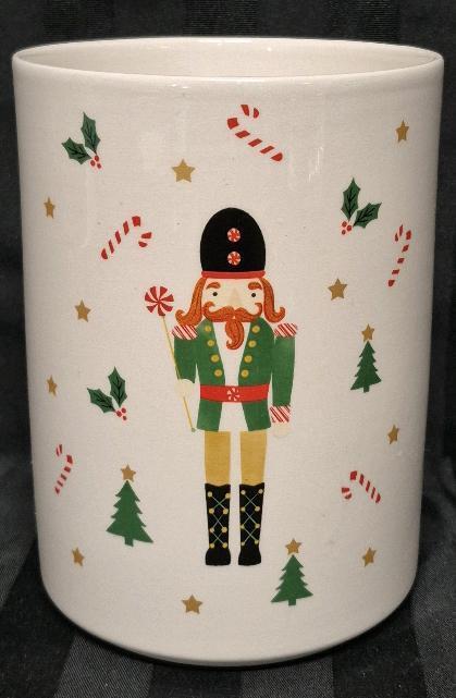 New Ceramic Holiday Utensil Holder 7" Tall & 5" Diameter