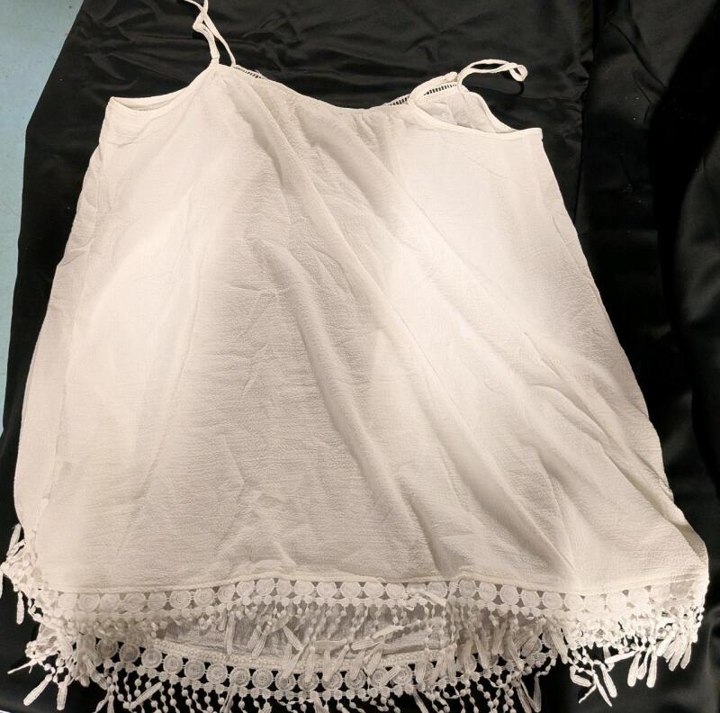 New Size 3XL Woman's Strappy Camisole with Frills.