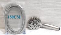 As New Shower Head w/ Stainless Steel Connector Hose