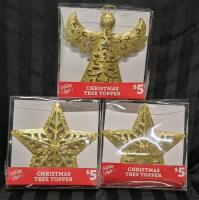 3 New Christmas Tree Toppers - Pricing on Box in USD