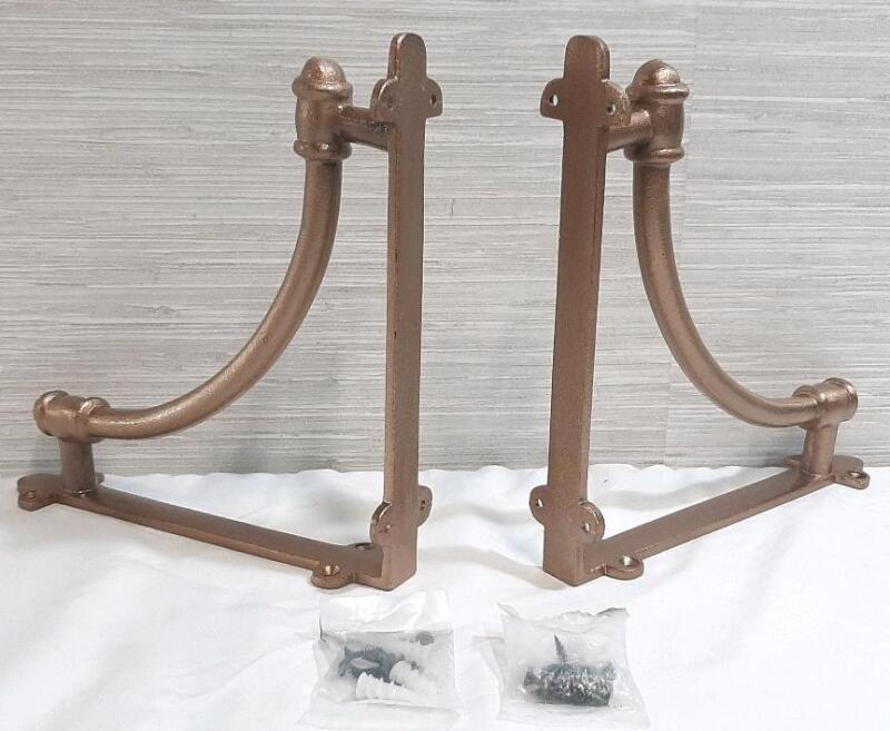 2 New Copper Wall Brackeys w/ Installation Pieces