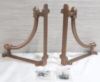 2 New Copper Wall Brackeys w/ Installation Pieces