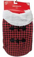 New Dog Size LG (Back Length 16") Winter Plaid Dog Sweater