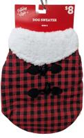 New Dog Size Small (Back Length 12") Winter Plaid Dog Sweater