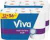 New Viva Multi-Surface Cloth Paper Towels, 12 Triple Rolls, 165 Sheets Per Roll (2 Packs of 6)