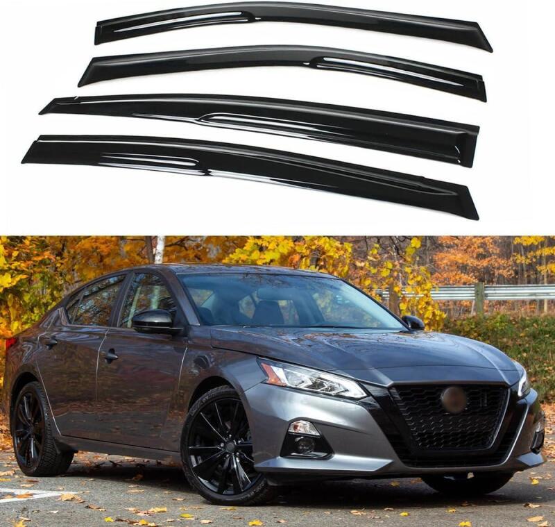 New AceRide Window Visors Compatible with 2019 2020 2021 2022 2023 2024 2025 Nissan Altima Sedan,Rain Guards Sun Shields Window Deflector,Tape-On Style,4PCS
