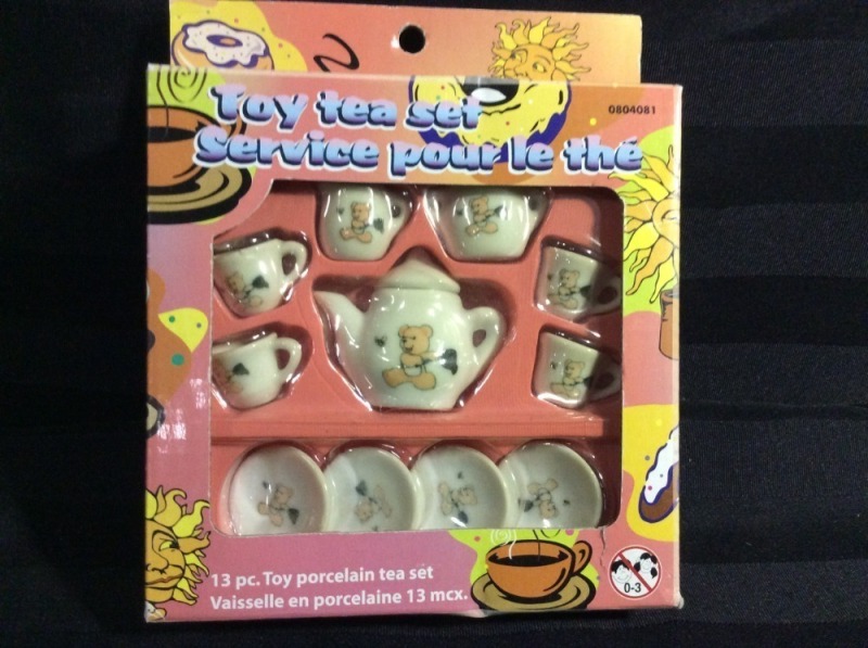 Miniature Vintage Childâ€™s Toy Tea Set 13 pcs