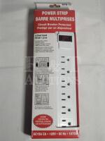 6-Plug Power Strip , Circuit Breaker Protected New