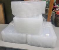 47 New Clear Plastic Storage Bin Lids . 12 - 13 &frac34;"&times;19 &frac34;" Lids & 35 - 16"&times;23 &frac34;" Lids