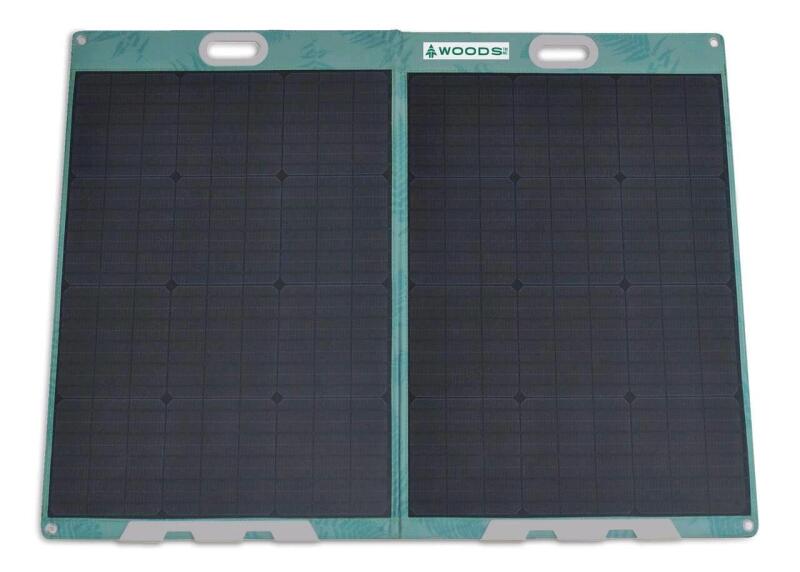 As New Woods&trade; Helios 100W Large Solar Panel. Retails for $550. See photos for dimensions.