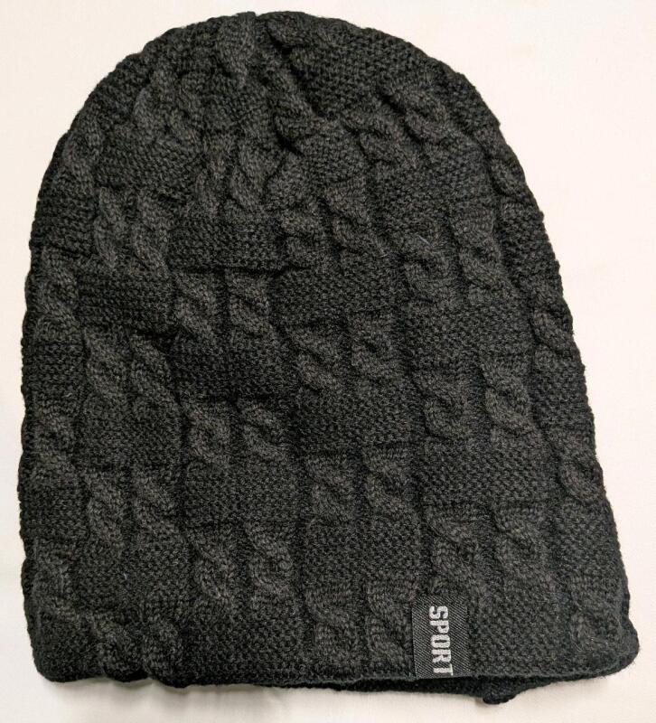 New Big One Size Fits Most Beanie. 11" from Peak to Rim..
