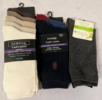 9 New Pairs of Socks. 7 Pairs of George Size 4-10 and 2 Pairs of Denver Hayes size 6-10
