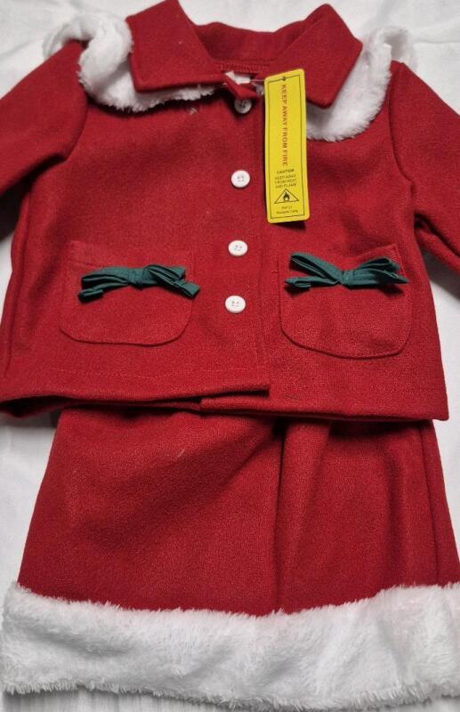 New Size 6-9mtns Baby Girl Christmas Outfit