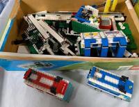 Assorted Lego Pieces. Appears to be Parts of Set 3409 (Soccer Set) and other related sets.