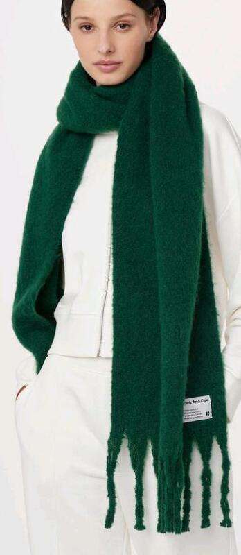 New Frank And Oak The Fuzzy Scarf Forest Green Retails for $79.50