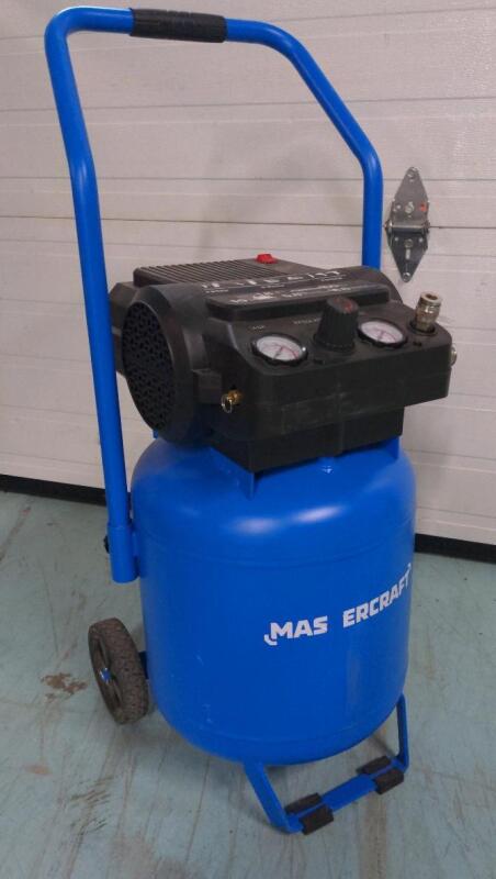 Mastercraft 10-Gallon Oil-Free Portable Vertical/Horizontal Air Compressor, 135 PSI, 1.8 HP, Retail's for $349.99[See Desc]
