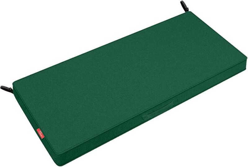 New Pcinfuns Outdoor Bench Cushion,48 x 18 x 3 Inch Patio Furniture Water-Resistant Chair Cushion,Loveseat Garden Sofa Settee Couch Swing Pads with Handle and Adjustable Straps,Green