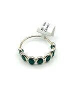 Sterling Silver Natural Green Onyx Ring, Size 7.25, Retail $300.00.