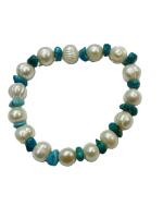 Freshwater Pearl and Turquoise Beads Bracelet, Retail $150.00.