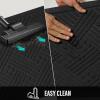 New HIYARD Front Door Mat Outdoor, All-Season, All-Weather Doormat, Sturdy Non-Slip Backing, Low Profile, Easy Clean Welcome Mat, Black, 36x24 - 2