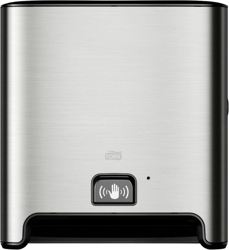 New Tork Matic Hand Towel Roll Dispenser with Intuition Sensor, Stainless Steel, Image, H1, One-at-a-Time Dispensing - 461202