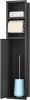 New Bernkot in Wall Toilet Paper Niche w/Shelf, Recessed Toilet Roll Holder for Bathroom Remodeling, 304 Stainless Steel Covered Brush Holder (Matte Black)
