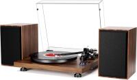 New HiFi Turntable Bluetooth USB, Record Player with Speaker, Dual Compact Stereo System, Adjustable counterweight Magnetic Cartridge, RCA Output to Connect to Active Speakers