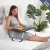 New Laptop Bed Tray Table, Adjustable Laptop Stand, Portable Lap Desks with Foldable Legs, Reading Desk for Sofa Couch Floor - Large - 2