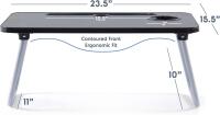 New Laptop Bed Tray Table, Adjustable Laptop Stand, Portable Lap Desks with Foldable Legs, Reading Desk for Sofa Couch Floor - Large