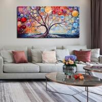 New SIXTTART Abstract Canvas Painting Wall Decor - Tree of Life Wall Art Living Room - Large Canvas Art Ready to Hang Size 29" x 59"