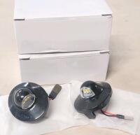 New - LED License Plate Light Tag Lamp Assembly for Ford F150 F250 F350 F450 F550 Super Duty Explorer Bronco Excursion Truck Pickup , Rear License Plate Lens White Lamp 4pcs (2 per box)