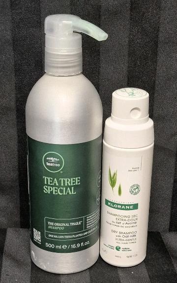 [See Desc] 2 Hair Shampoos Tea Tree Special Shampoo 500mL & Klorane Dry Shampoo with Oat Milk 50g