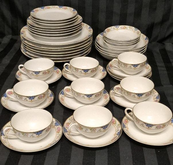 43 Vintage Noritake/Nippon Dishes - Floral Pattern