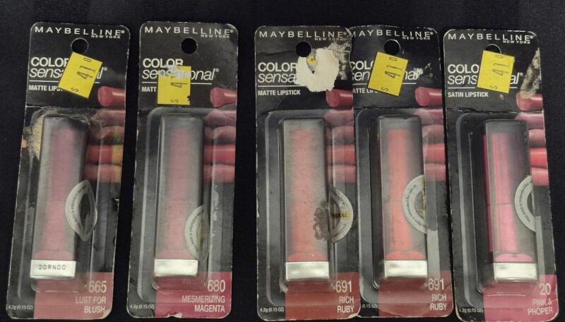 5 New Maybelline Color Sensational Matte & Satin Lip Sticks 4.2g