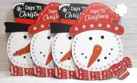 4 New Snowman "Day's 'Til Christmas" Wooden Countdown Signs | Measures 13" Tall, 10" Wide