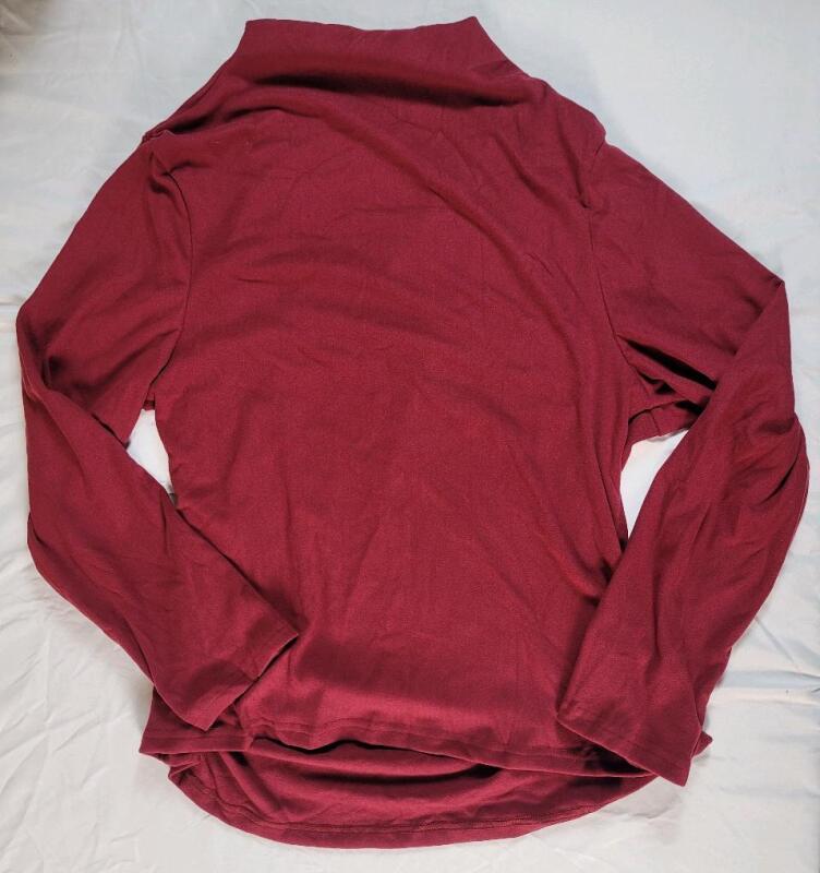 New Women's Sz. 3XL Shein Curve Fleece Long Sleeve Shirt , Red