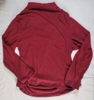 New Women's Sz. 3XL Shein Curve Fleece Long Sleeve Shirt , Red