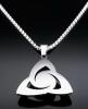 Viking Trinity Knot Necklace Stainless Steel Tiger Eye Irish Celtic Pendant approximately 1.20&rsquo;&rsquo; Chain 19.5&rsquo;&rsquo; Stock photos added - 4