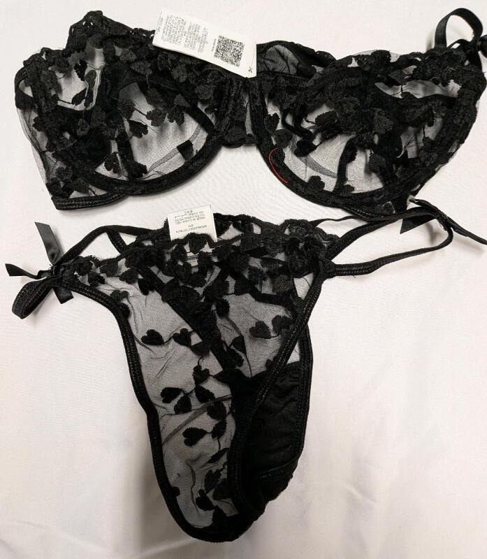 New Size Medium Women's 2 Pieces Lacy Bra and Thong set