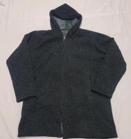 New Women's Sz. XL Hooded Zip-Up Sweater Jacket w/Fleece Interior . Black