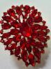 Vintage Inspired Red Ruby Luxury Glass Rhinestone Teardrop Brooch / Pendant Approximately 2 x 2.25&rsquo;&rsquo; - 4