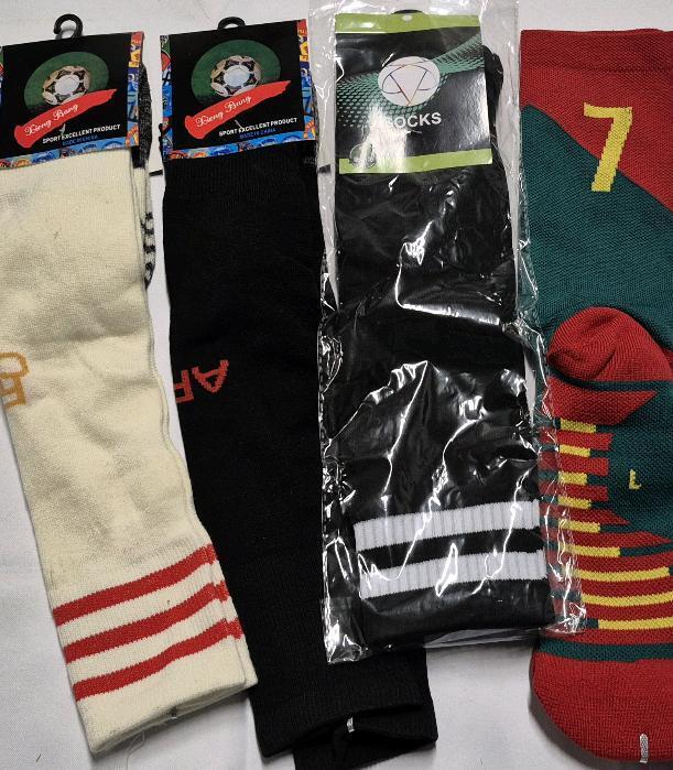 4 New Adult Soccer Socks