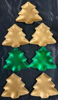 7 New Christmas Tree Plates, Approx. 10&rdquo; x 9&rdquo; x 1&rdquo;