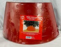 New Christmas Tree Collar, Includes 3 Embossed Metal Panels