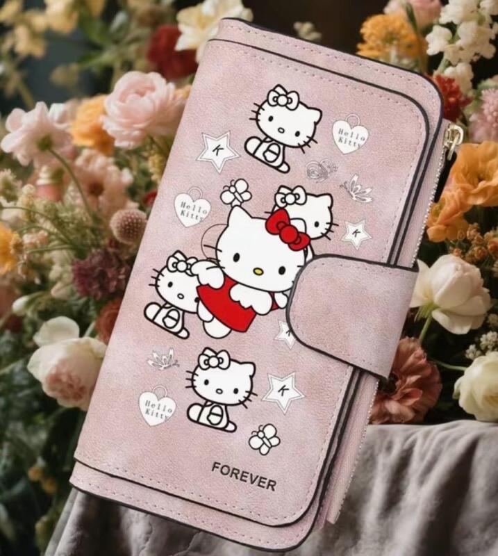Sanrio for Hello Kitty Women's Long Wallet - Large Capacity Multi-Card Zipper Pocket approximately 7.40 x 4&rsquo;&rsquo; stock photos added