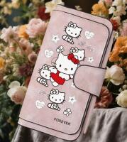 Sanrio for Hello Kitty Women's Long Wallet - Large Capacity Multi-Card Zipper Pocket approximately 7.40 x 4&rsquo;&rsquo; stock photos added